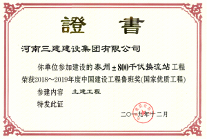【魯班獎】集團(tuán)公司斬獲中國建筑行業(yè)工程質(zhì)量最高榮譽(yù)！